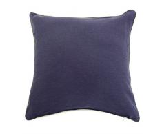 Linder Housse de Coussin Uni, Polyester, Bleu Marine, 40x40 cm