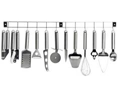 Kitchen Artist MEN110 Barre 12 Ustensiles de Cuisine en INOX