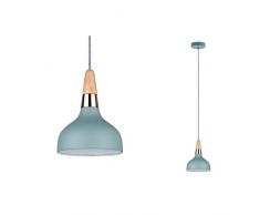 Paulmann 79652 Neordic Juna Luminaire suspendu 160mm, max. 1x20W, E14, Vert doux/Cuivre/Bois 230V, Métal/Boi