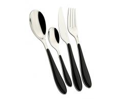 Bugatti GGNU-023F50 GIOIA Noir Ensemble de couverts, 24 piÃ¨ces