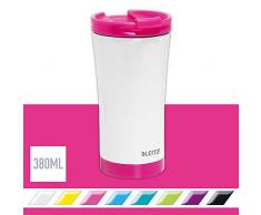 Leitz WOW Mug de Voyage, Acier Inoxydable, Isolation Thermique pour Boissons Chaudes et Froides, Réutilisable - Rose