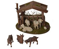 Alfred Kolbe Krippen AM 31 Set daccessoires de crÃ¨che de NoÃ«l Comprenant 4Â Moutons Blancs et 3Â chÃ¨vres Compatibles avec des Figurines de 10-12Â cm Dimensions du Socle 18Â xÂ 14,5Â xÂ 13Â cm