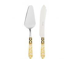 Casa Bugatti ALD1G-N4220/21 Aladdin Gold Manche doré Spatule à gâteau + couteau à pâte