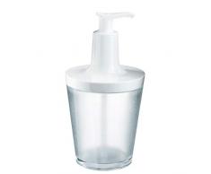 koziol distributeur de savon liq. 250 ml Flow, thermoplastique, transparent, 8,8 x 8,8 x 17,7 cm