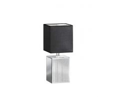 Fischer&Honsel 50256 Lampe de table, Verre, 40 W, Tons argentÃ©s