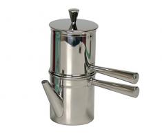 Ilsa Napolitaine Cafetière, Acier INOX, Argent, pour 6 Tasses