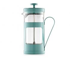 La Cafetierè MN081901 Monaco Cafetière Italienne pour 8 Tasses Acier Inoxydable/Verre Retro-Bleu 30 x 20 x 15 cm