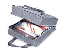 Domopak Living Porte Chaussures 6 Paires, Polyester, Gris, 36 x 36 x 17 cm