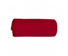 Vent Du Sud Drap Housse Uni en Coton Percale, Rubis, 190x140 cm
