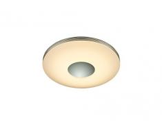 Reality, Plafonnier, Castor incl. 1 x LED,SMD,25,0 Watt,3000 - 6500K,3000 Lm. Plastique, Blanc, Corps: Plastique, Chrome Ã:34,0cm, H:7,0cm IP20,Commande à distance,Variateur intégré,Couleur de lumière infiniment variable