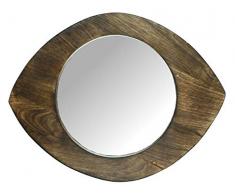 Miroir Mural en Bois Marron 22,5 x 28,5 cm