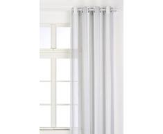 HomeMaison.com HM69807130 Rideau Etamine Fantaisie Fils Lurex Polyester Argent 150 x 260 cm