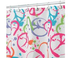 InterDesign Groovy rideau de douche, rideau baignoire impermÃ©able en polyester, rideau salle de bain lavable 180,0 cm x 200,0 cm, multicolore