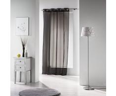douceur dintÃ©rieur panneau a oeillets 140x280 cm voile voiline noir