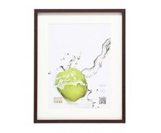 Deknudt Frames S40AH4 P1 Cadre Photo Basic avec Passe Partout Moulure Haute en Bois/MDF Brun 40 x 50 cm