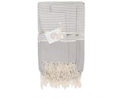 Moorish Idol - Ensemble de Serviettes Salle de Bain Lurex- 100cm x 200cm- Gris Perle/Blanc/Argent