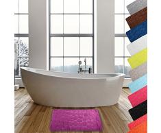 MSV 2108384 Galets Tapis de Bain Violet 50 x 80 cm