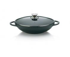 Kela 15157 wok + couvercle, fonte daluminium compatible induction, diamÃ¨tre 32 cm, contenance 4 litres, Kerros
