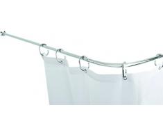 Croydex Fineline Barre de Douche et kit de Rail, Acier Inoxydable, Chrome, Droit jusquÃ 2520Â mm