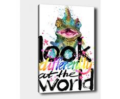 Bonamaison Peinture sur toile, multicolore, 50 x 70 cm - Conçu et fabriqué en Turquie