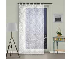 Soleil docre Voilage à Pattes 135x250 cm Maud Gris, Polyester