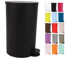 MSV 141771 Poubelle Ã pÃ©dale Osaki 3l Noir, Acier Inoxydable, 30 x 20 x 15 cm