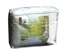 Espritzen - Couette hiver chaude - Taille : 200x200 cm - Tencel Coton Bioflor - Blanc