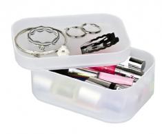 Wenko 20999100 Ice Cube Boîte de Rangement pour Salle de Bain Taille S Blanc 15,6 x 11,3 x 7,3 cm