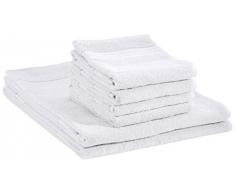 AmazonBasics Performance Serviettes de toilette - 2 serviettes de bain et 4 essuie-mains, Blanc