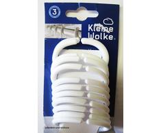 Kleine Wolke 268100000 Anneaux de Rideaux de Douche 12 pcs en Blanc, Plastique, 40x30x10 cm