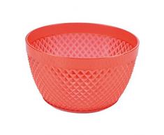 Viphome 6VAI804RV Saladier Acrylique/Verre Rouge 25,4 cm