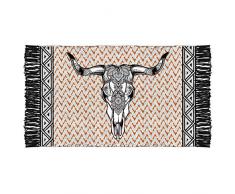 douceur dinterieur Tribal Tete DE Buffle Tapis Rectangle, Multicolore, 50 x 80 CM