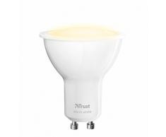 Trust Smart Spot connectÃ© - LumiÃ¨re blanche chaude - Gu10 - 6W - LED Ã¡ IntensitÃ© Variable Intelligente - compatibles avec Philips Hue* - Zigbee [Classe Ã©nergÃ©tique A+]