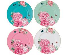 Miranda Kerr par Royal Albert damitié avec Assiettes, Multicolore, Set de 4