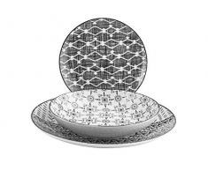 Home 731488 Marrakesh Service de table 18 pièces, porcelaine