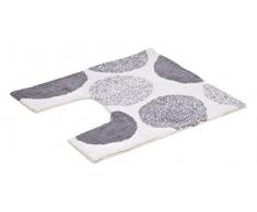 Douceur dIntÃ©rieur 6GMB350GR Tapis Contour de WC avec Motifs Gris 50 x 50 cm