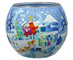 Him CC259 photophore Verre PÃ¨re NoÃ«l sur Voyage (Sledge on Tour), Multicolore, 11x11x9 cm