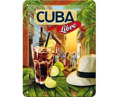 Nostalgic-Art Affiche sur tÃ´le en Fer Blanc avec Inscription Cuba Libre 14 x 20 cm