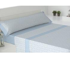 Todomueble Paduana Gomera Parure de lit avec Drap de Dessous, Drap et taie doreiller 150 Bleu