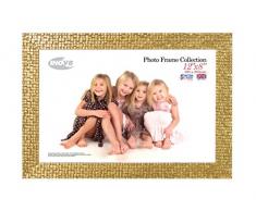 Inov8 Cadre de Miroir en mosaÃ¯que de Fabrication Britannique, Verre, dorÃ©, 12x8 (30.48cm x 20.32cm)