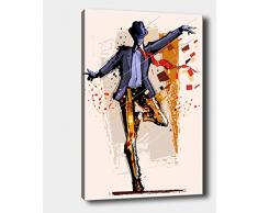 Bonamaison Peinture sur toile, multicolore, 70 x 100 cm - Conçu et fabriqué en Turquie