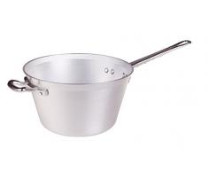 Pentole Agnelli Marmite pour Polenta en Aluminium, avec poignÃ©es en Acier Inoxydable, argentÃ© 30Â cm Argent