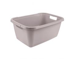 keeeper Bac à Linge, Plastique Robuste, 52 l, Aenna, Gris
