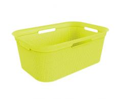 Rothobabydesign Panier à Linge, Polypropylène, Citron Vert, 40 Liter (59,6 x 39,6 x 23,2 cm)