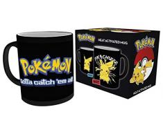 GB EYE Mug, CÃ©ramique, Noir, Pokemon, Pikachu 9,5 x 8,5 x 9,5 cm