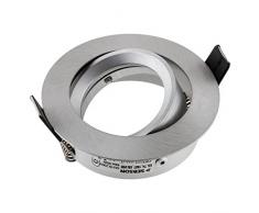 SEBSON Spot encastrable, Type 4, pivotant, Aluminium, LED / Halogene, incl. Culot GU10