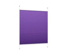 Deco Professionnelle Store klemmfix, Violet, Largeur 75Â cm x 130Â cm (Hauteur Totale fenÃªtre Ailes), avec Serrage/Klemmfix/sans vis