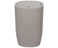 Spirella Pure Poubelle Salle de Bain Accessoires, polystyrène, 25 x 17 x 17 cm, Taupe, 25 x 17 x 17 cm