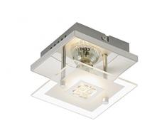 Briloner Leuchten 3195-018 plafonnier, Spots, Lampe Salon, Applique LED, orientable, Métal, GU10, 3 W, Chrome, 12 x 12 x 9 cm
