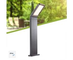 Brilliant G42684/06 Panel Borne ExtÃ©rieure LED, Aluminium/Verre, IntÃ©grÃ©, 9 W, Noir